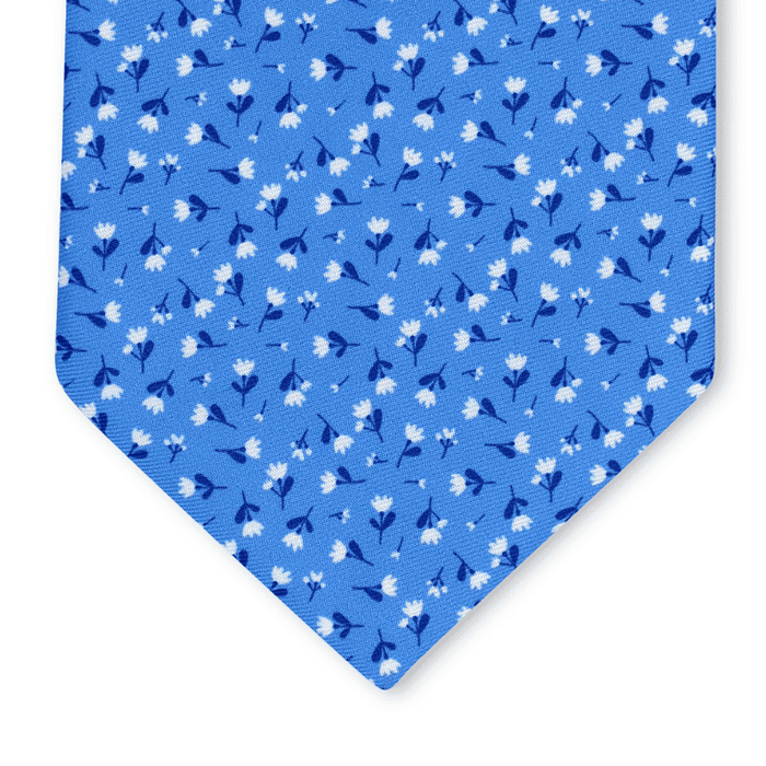 Petalo - Motivo Fiorellini - Cravatta 3 pieghe 100% Seta  - Made In Italy