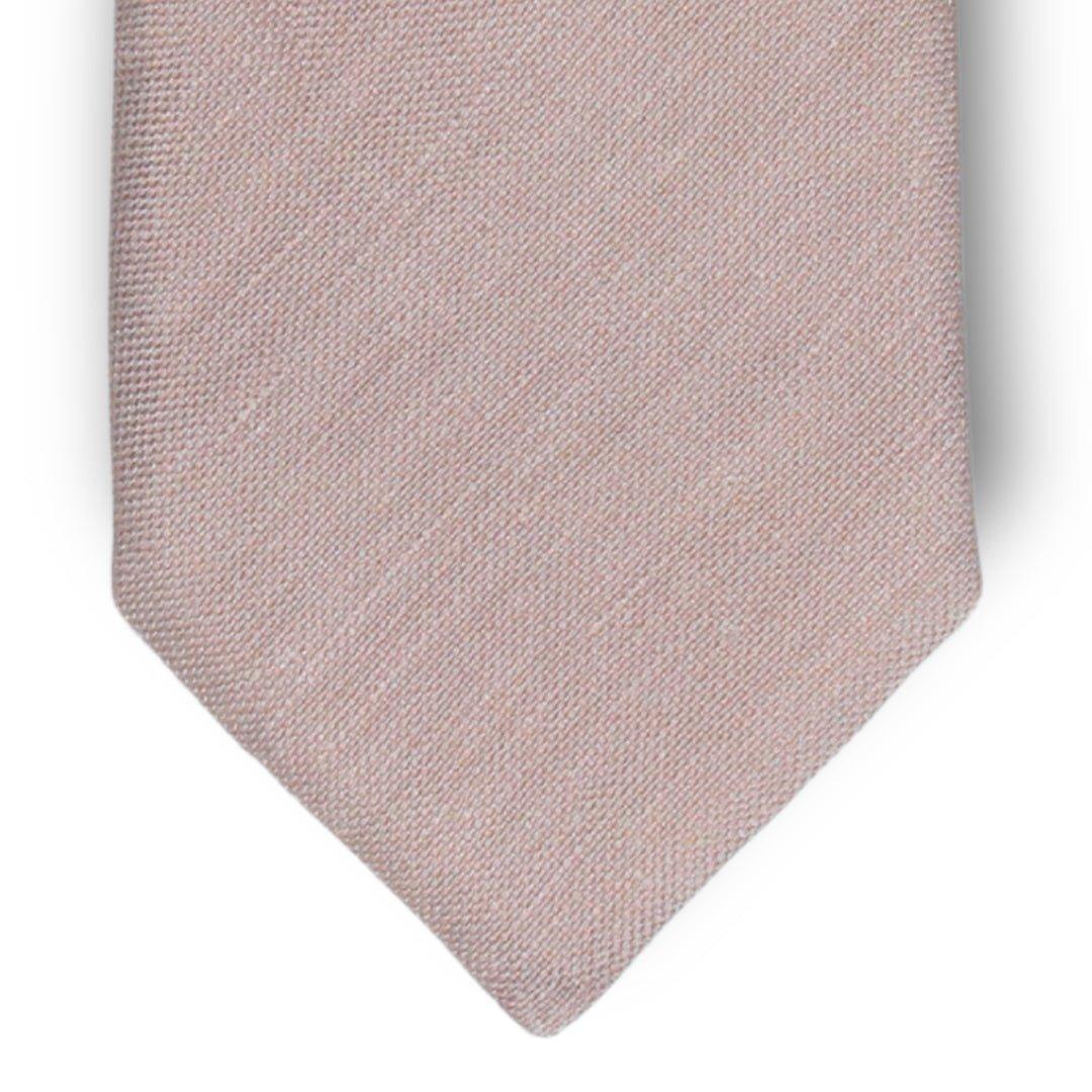 Ghiaccio - Tinta Unita - Cravatta 3 pieghe 100% Lino - Made In Italy