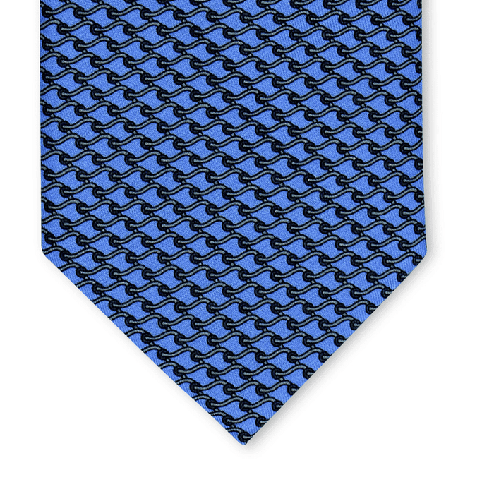 Amo - Motivo Catenelle - Cravatta 3 pieghe 100% Seta  - Made In Italy