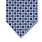 Plumbago - Motivo Fiorellini e Quadri - Cravatta 3 pieghe 100% Seta - Made in Italy