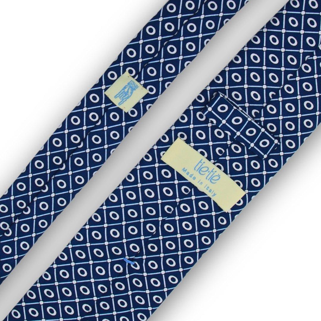 Illuminata - Motivo Fiorellini - Cravatta 3 pieghe 100% Seta  - Made In Italy