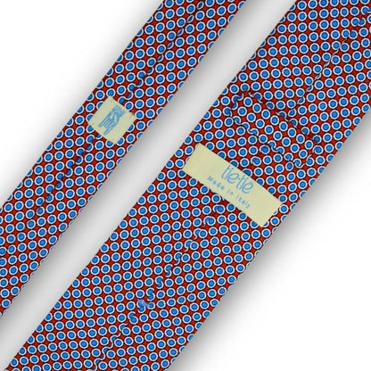 Pinta - Motivo Cerchi - Cravatta 3 pieghe 100% Seta  - Made In Italy