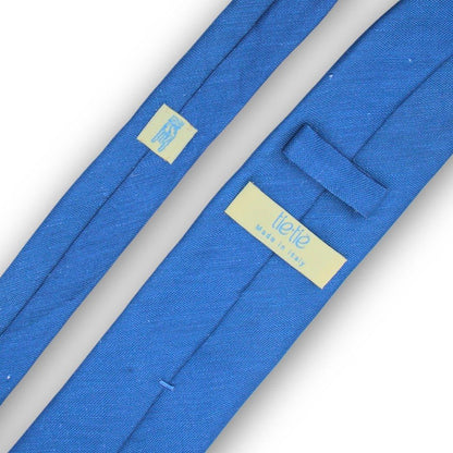 Zaffiro - Tinta Unita - Cravatta 3 pieghe 100% Lino - Made In Italy